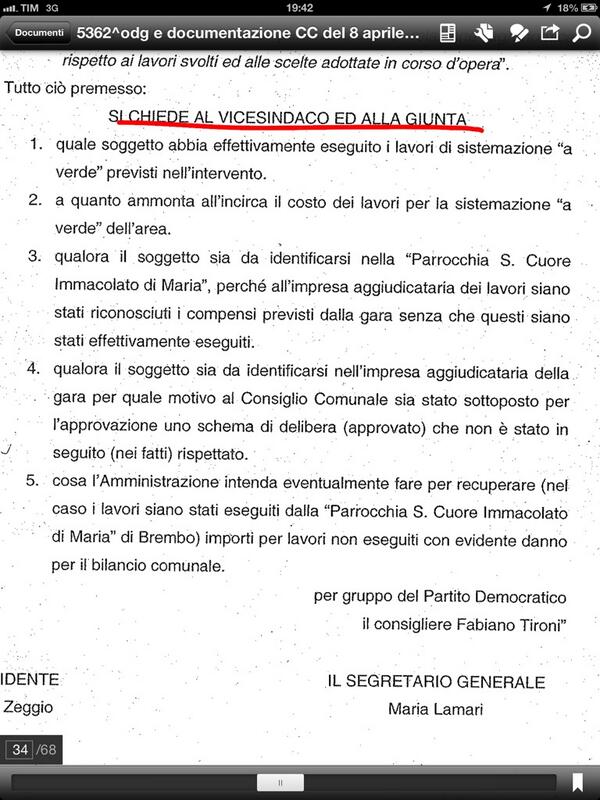 Il PD chiede ben 5 cose al vicesindaco e alla giunta #opendalmine http://t.co/ZLXnTfa7dQ